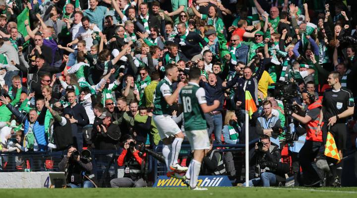 El Hibernian, un segunda, gana la copa y va a la Europa League