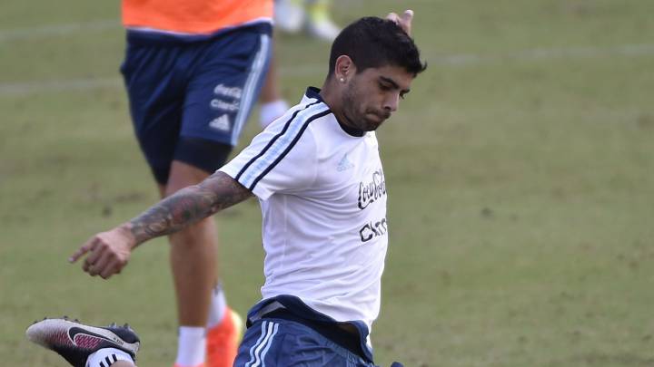 Éver Banega, en duda por una sobrecarga muscular
