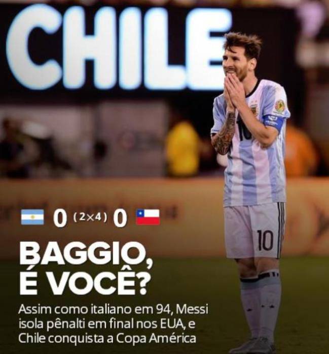 "Baggio, is that you?" honks Brazilian paper O Globo.