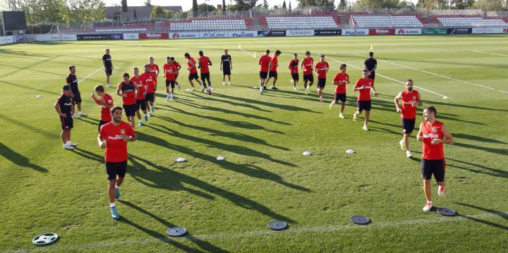 Entrenamiento del Atlético de Madrid en la pretemporada