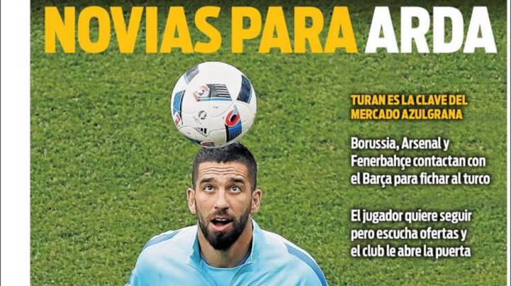 Arda y Bravo lideran en las portadas de Barcelona