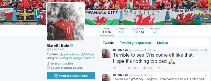 Bale y Marcelo lamentaron la lesión de Cristiano en las redes