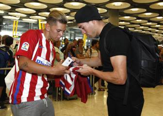Gaitán llegó a Madrid: 