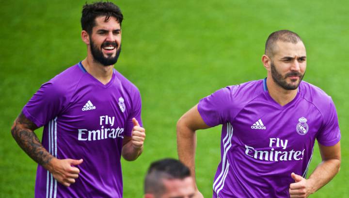 Buenas noticias: Benzema ya entrena con el resto del grupo