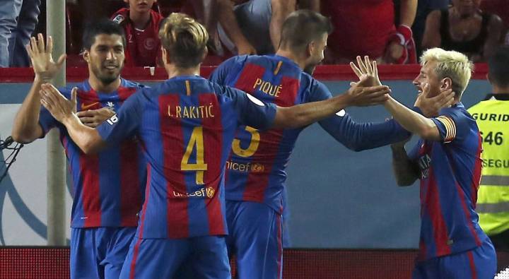 El Barcelona resiste, agota y mata al Sevilla en la Supercopa