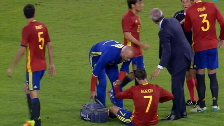 Morata retires injured from Belgium friendly