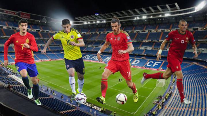 Los jugadores del Real Madrid han anotado 6 goles con sus selecciones.