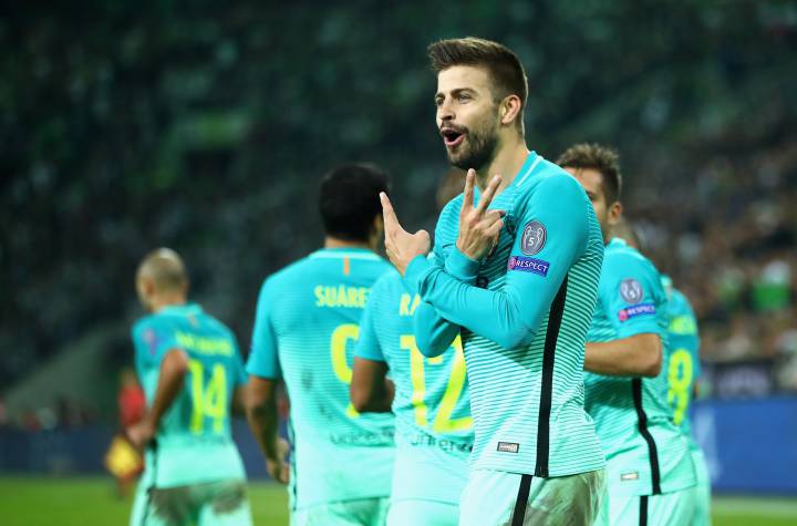 Piqué: “Vi al portero inseguro y fui al rechace”