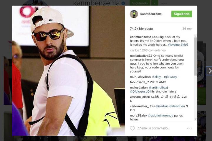 Benzema thanks his critics on Instagram