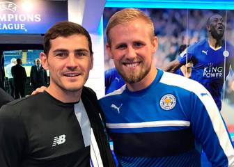 Schmeichel no pudo reprimir sus emociones al ver a Casillas