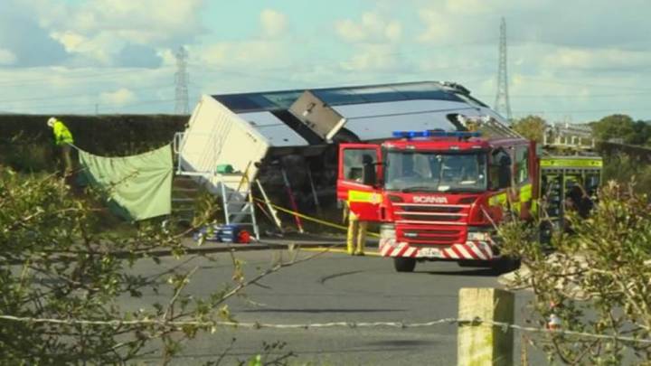 Un accidente deja 18 hinchas de Glasgow Rangers heridos