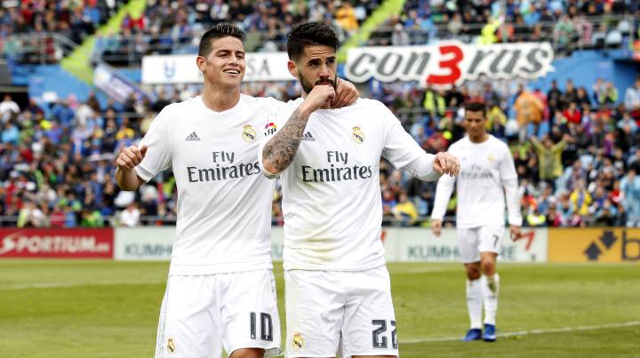 Madrid-Eibar: James joins Isco in midfield, BBC kept together