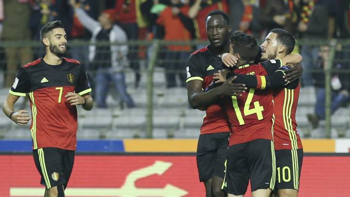 Goleada de Bélgica a Bosnia para ser líder de su grupo