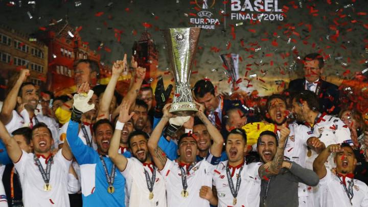 El Sevilla entra en el 'Guiness' por sus 5 triunfos en Europa League