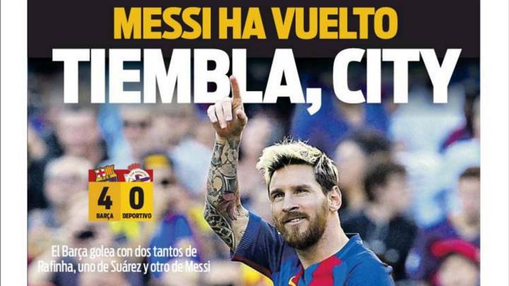 City should be quaking in their boots, trumpets Catalan press