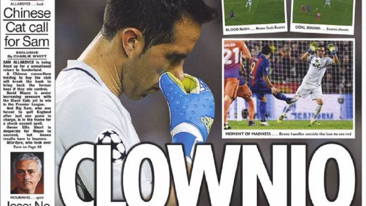 La prensa inglesa, sin piedad con Claudio Bravo: "Payaso"