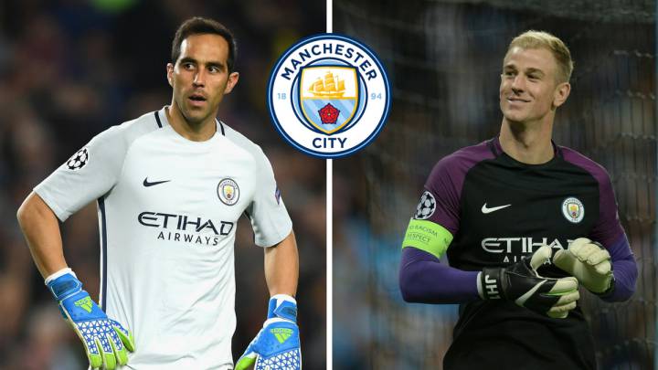 Claudio Bravo y Joe Hart.