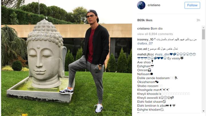 Cristiano Ronaldo accused of disrespecting Buddist statue.
