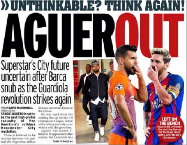Could Agüero be the next casualty in the Pep revolution?