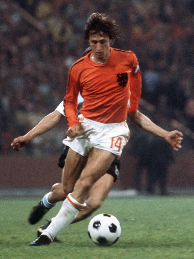 Johan Cruyff with Holland.