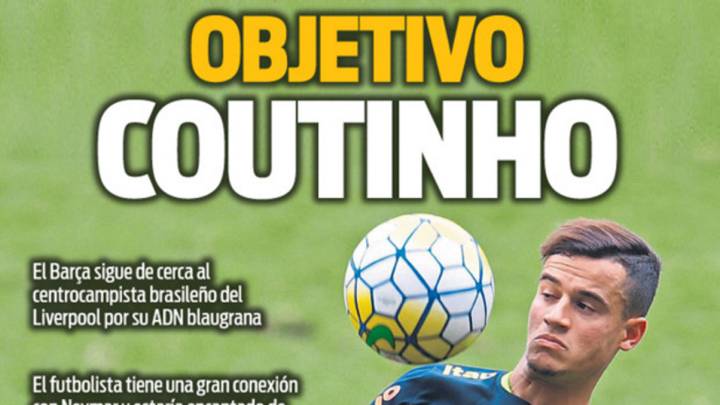 Objetivo Coutinho y el United a por Rakitic en los diarios