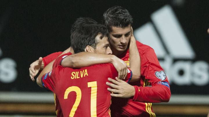 Thiago for Iniesta, with Morata up front against Macedonia