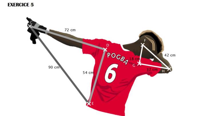 Ejercicio de trigonometría con el dab de Paul Pogba.