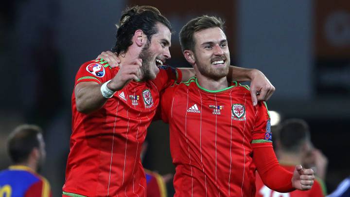 Bale y Ramsey, que podrían compartir vestuario en el Real Madrid, con Gales.
