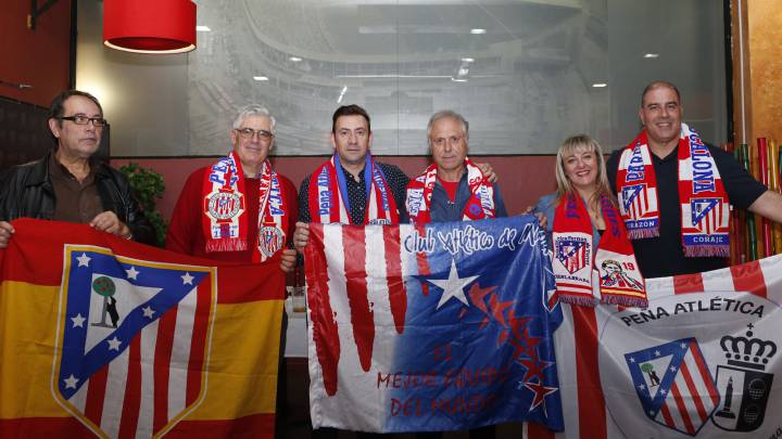 Encuentro de peñas del Atlético de Madrid para hablar del derbi.