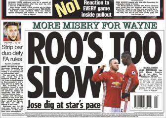 Mourinho deja en el banco a Rooney por ser lento
