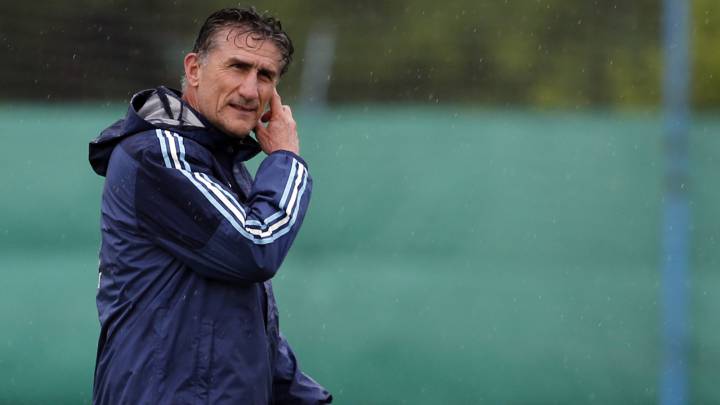 Bauza en un entrenamiento.
