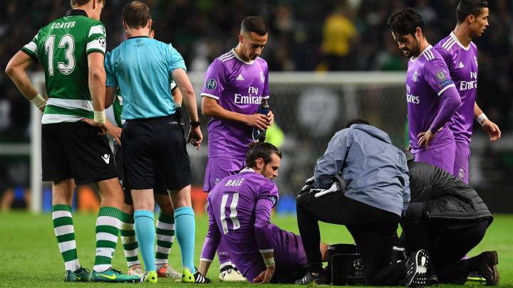 Gareth Bale hobbled off with an ankle injury on 57 minutes