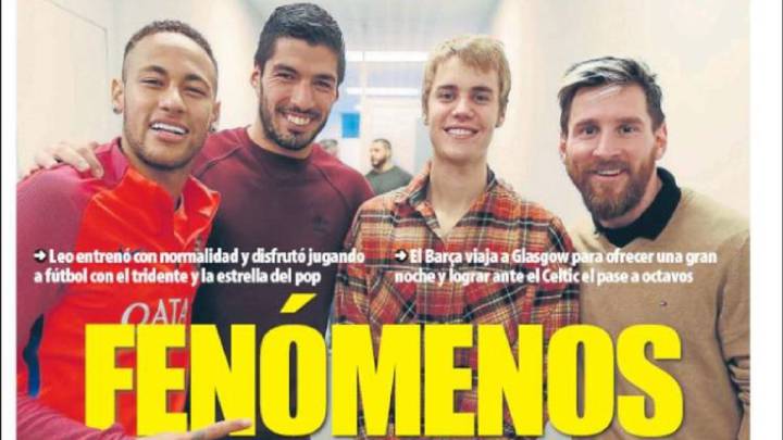 Portada del diario Mundo deportivo del día 22 de noviembre de 2016.
