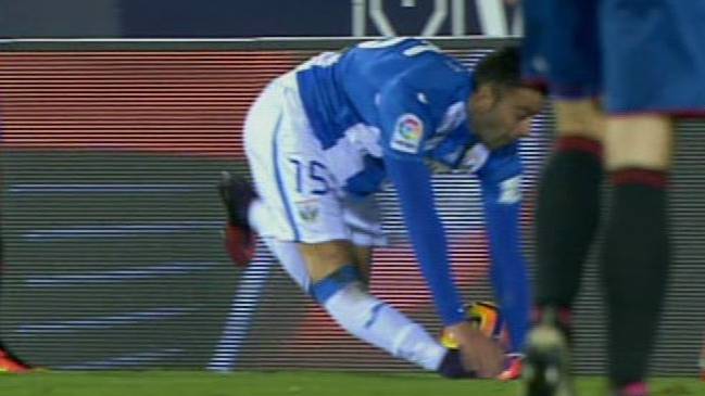 Fotograma de la lesión de Diego Rico.