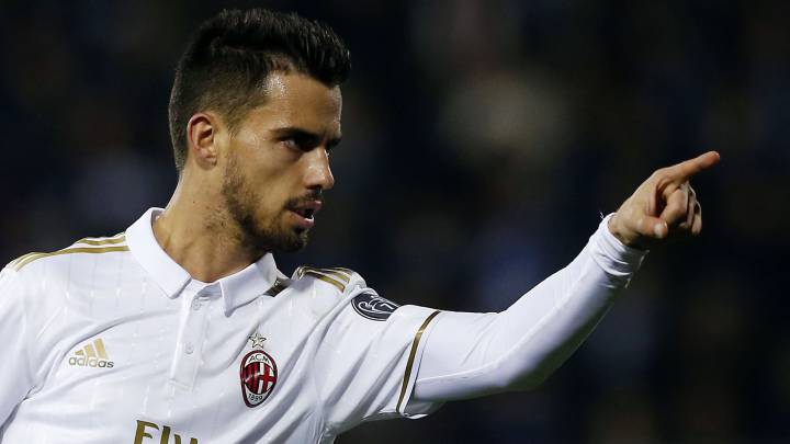 Suso en la celebración del gol