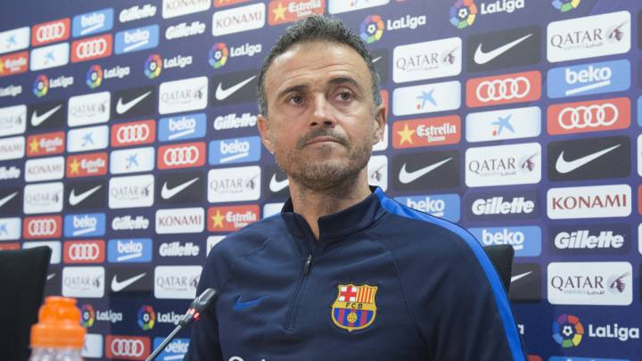 Luis Enrique en rueda de prensa.
