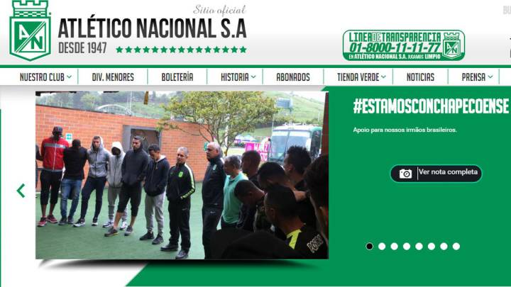 Nacional players ask for Chape to be declared Copa champions