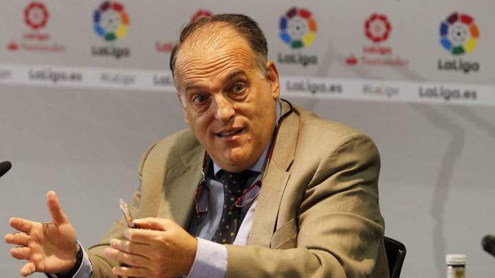 Javier Tebas, presidente de LaLiga, en un acto institucional.