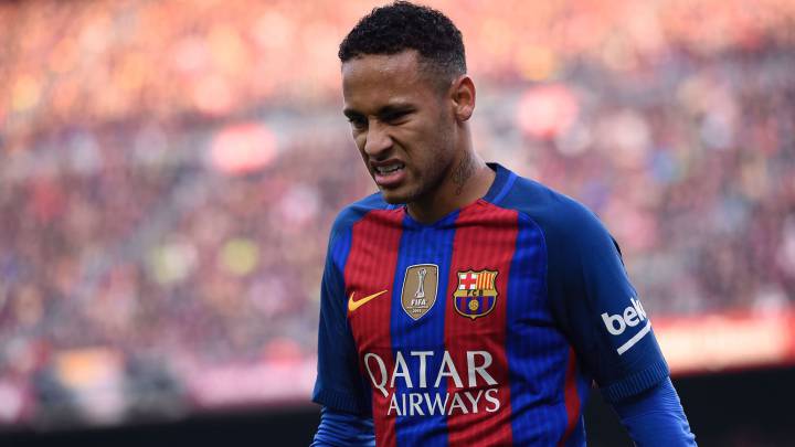 Neymar, jugador del Barça, durante el partido ante el Real Madrid.