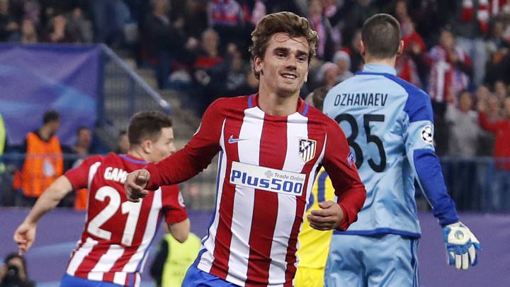Griezmann celebra el gol al Rostov.