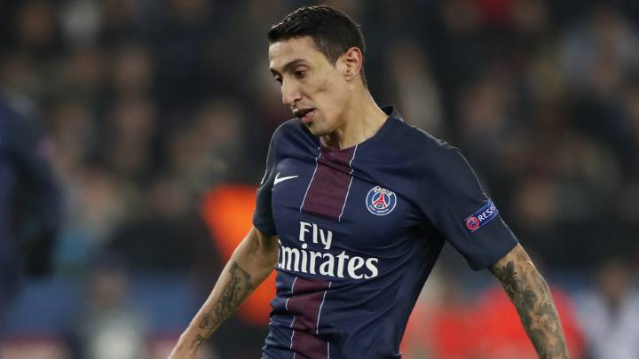El argentino Ángel di María celebra un gol en el partido de la última jornada del grupo A de la Champions League 2016-2017, disputado en el Parque de los Príncipes contra el Ludogorets.