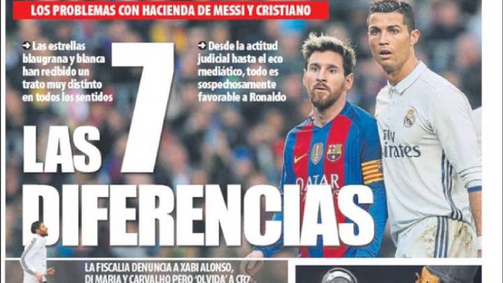Portada del diario Mundo Deportivo del día 8 de diciembre de 2016.
