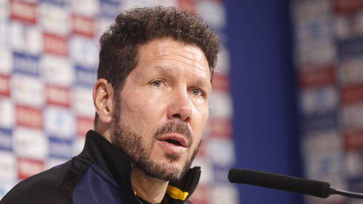 El Cholo Simeone, en rueda de prensa.