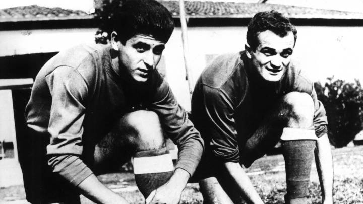 Mazzola y Rivera, con la selección de Italia durante el Mundial de México 1970.