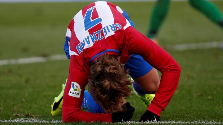 Griezmann tras fallar una ocasión