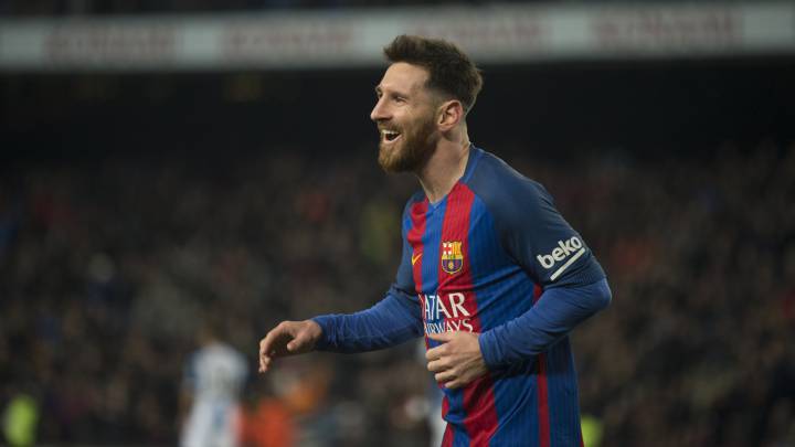 Leo Messi, durante un partido del Barcelona contra el Espanyol.