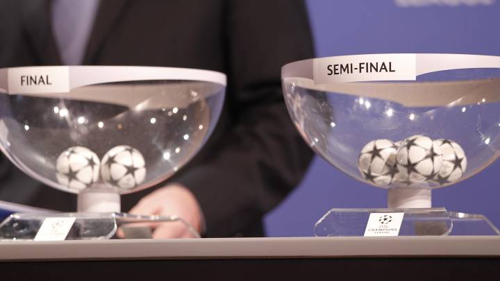 Imagen del sorteo de la Champions.