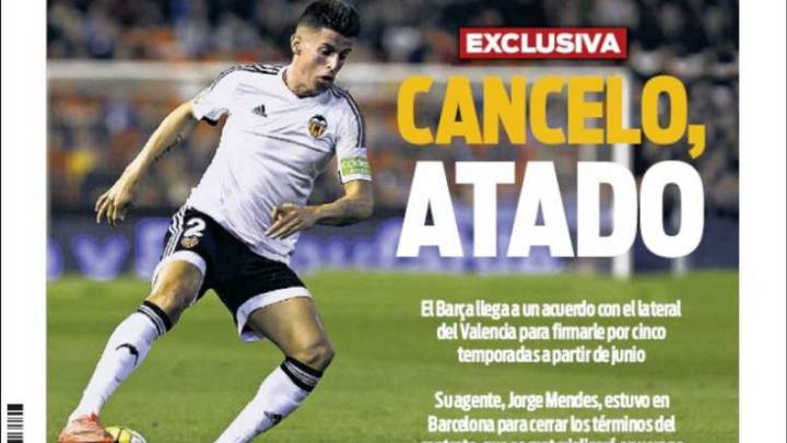Portada del diario Sport