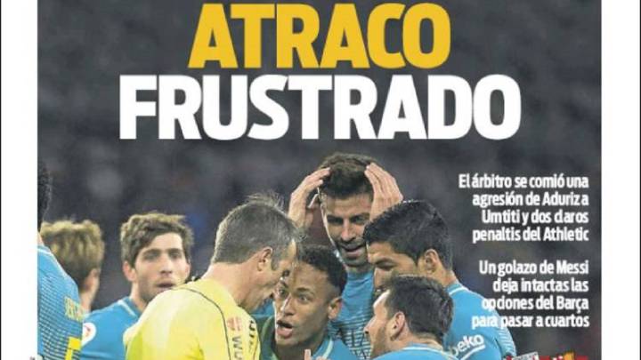Portada del Diario Sport del día 6 de enero de 2017.