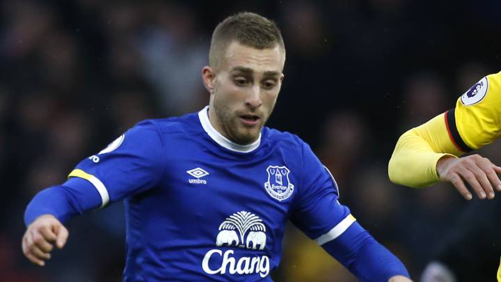 Gerard Deulofeu, durante un partido con el Everton